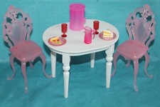 BARBIE MÖBEL K9 KÜCHENMÖBEL KÜCHE SITZGRUPPE TISCH STUHL STÜHLE GESCHIRR SPEISEN