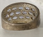Vintage Tanzanite and Diamond Sterling Silver Size 7 Ring 5.4g — photo 5