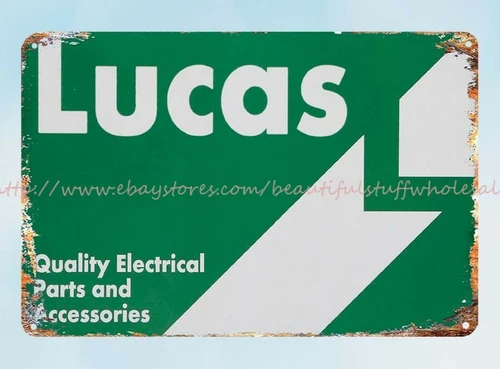 Lucas quality electrical parts accessories metal tin antique metal signs sale