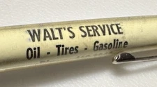 Vintage Manson Iowa Walt’s Gas Station Auto Car Oil Service Tires Gasoline Pen