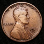 1913-S Lincoln Wheat Cent  XF