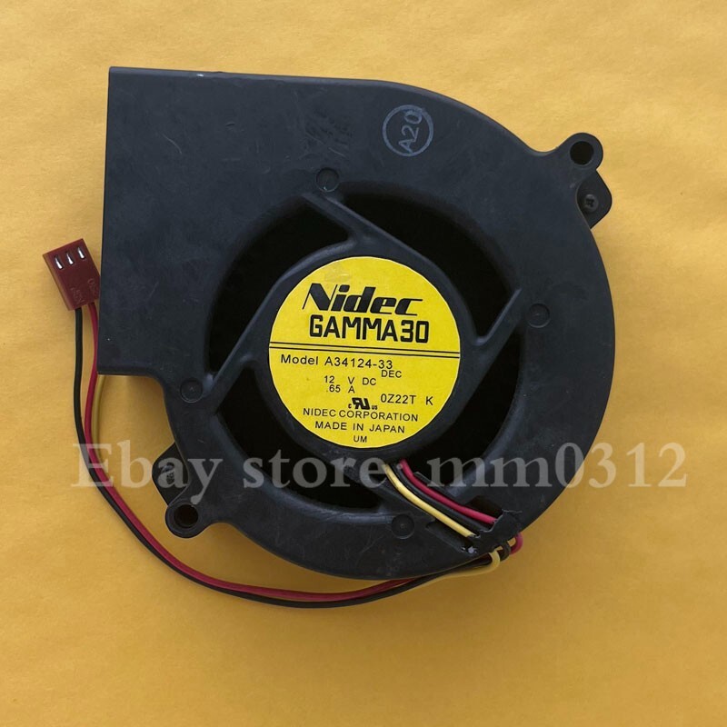 Nidec GAMMA30 A34124-33 DC12V 0.65A 97*33 blower centrifugal fan 3pin