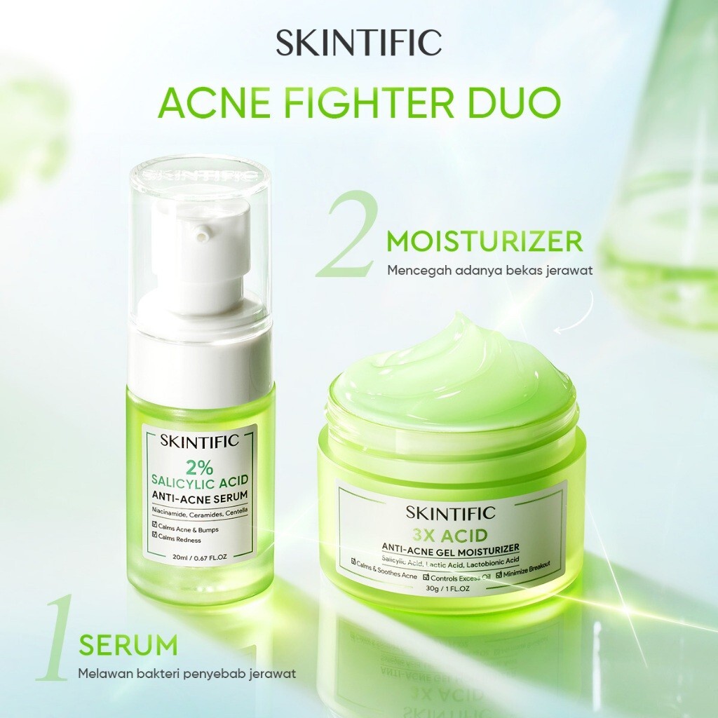 SKINTIFIC 3X Acid Anti-Acne Gel Moisturizer + 2% Salicylic