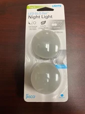 Lights by Night GLO Dot LED Night, Dusk-to-Dawn Sensor 43950, Soft White, 2 Pack