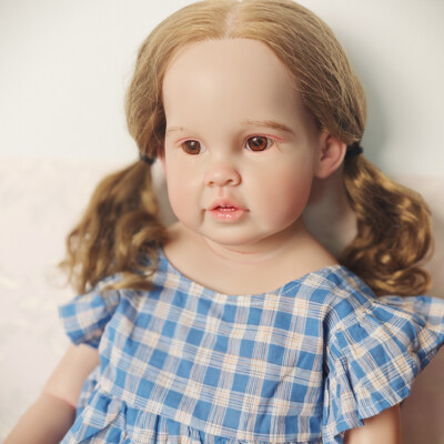 30inch Finished Reborn Baby Doll Toddler Girl Doll Long Rooted Hair Xmas Gift
