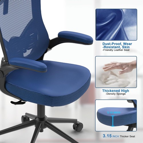 Ergonomic Mesh Desk Chair, High Back Computer Chair- Adjustable Headrest - Picture 6 of 9