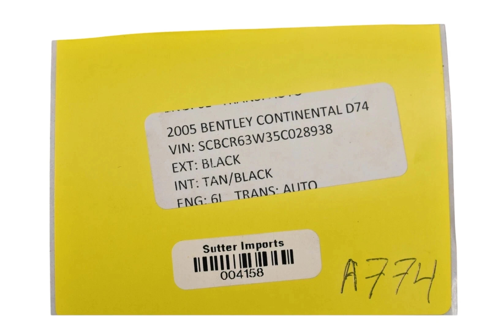 03-10 Bentley Continental GT Coupe Rear Right Trunk Quarter Trim Cover Panel OEM