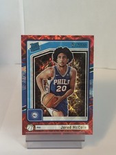 Panini 2024-25 Donruss Rated Rookie Red   Jared McCain #228 Philadelphia 76ers