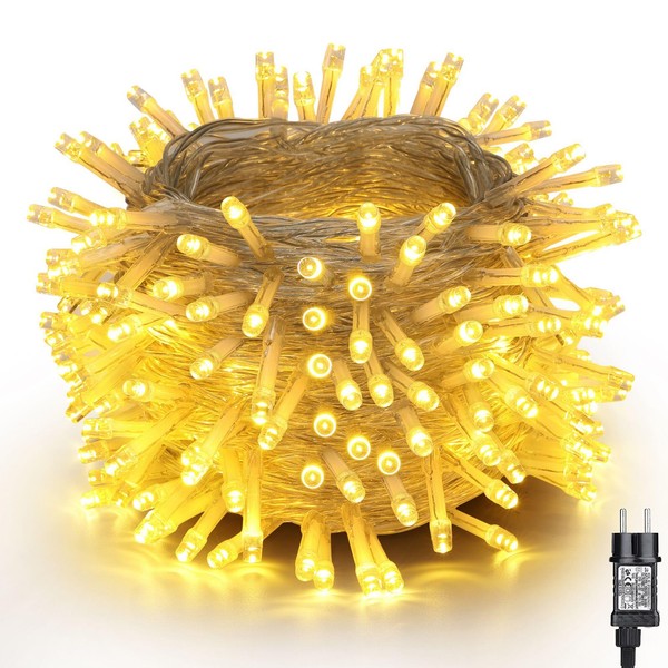 Lichterkette AußEn LED Weihnachtsbeleuchtung Wasserdicht Timer 8 Modi 20M 200LED-image