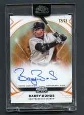 Barry Bonds - 2025 Topps Black Chrome /25 Autograph Orange Trim #IVA-BB
