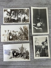Vintage Photograph Lot of 5 Black White Sepia Family People