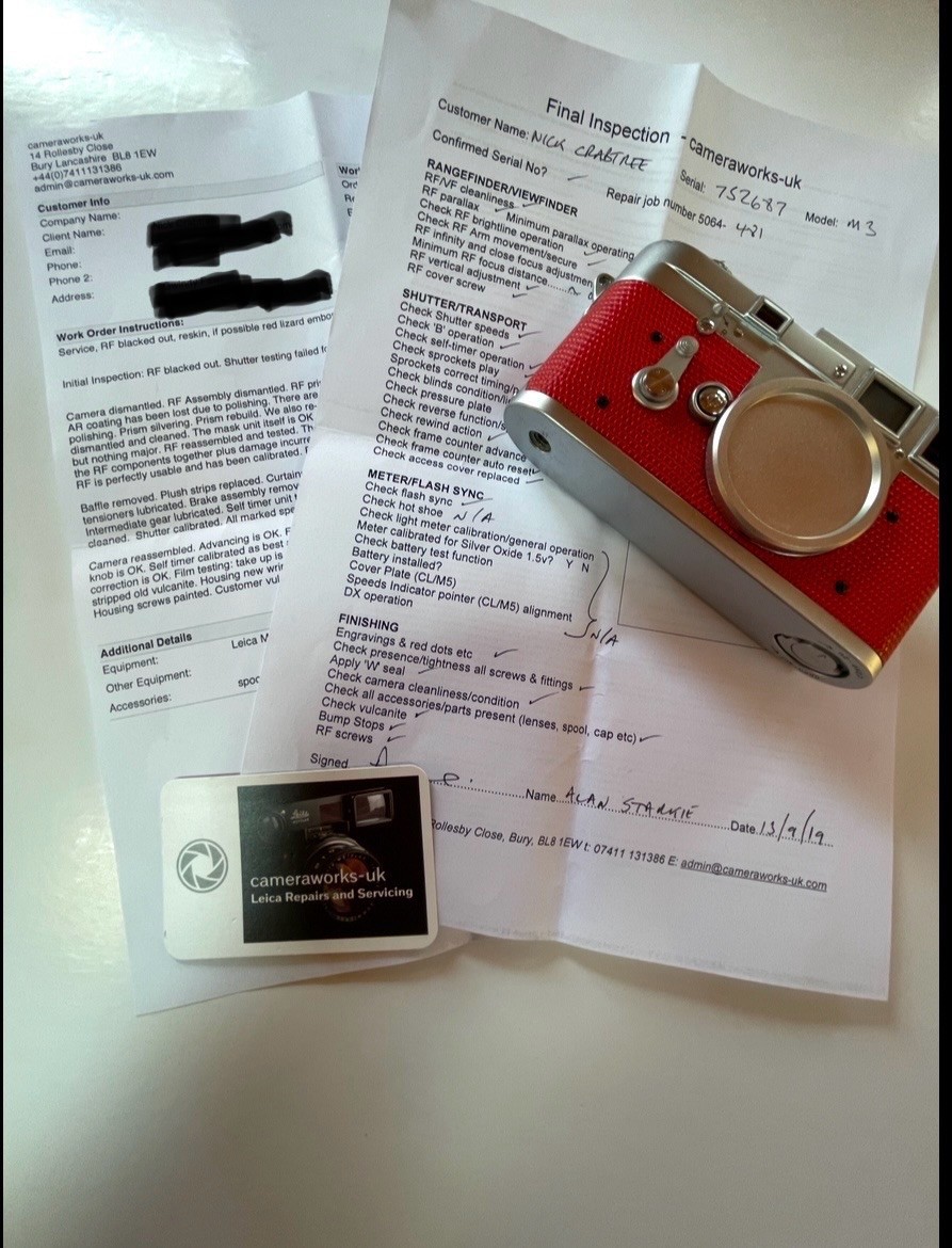 Leica M3 Double Stroke 1955. Cameraworks full CLA Early serial number 