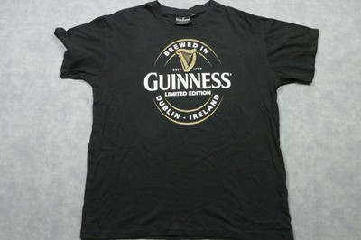 Guinness Shirt Mens Medium Black Limited Edition Dublin Ireland Beer Graphic Tee
