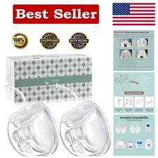 Portable 8oz Breast Pump Milk Cups - Hands-Free Compatible with Spectra S1/S2/S9