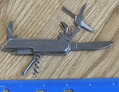 Swiss Type Field Utility Camp Knife Multi-Function  Tool - Stainless  La Marmite