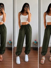 Boutique Olive Green Pants   Soft Flowy Fabri...