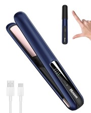 Cordless Hair Straightener Portable Mini Flat Iron for Travel Blue Color