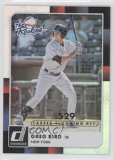 2016 Panini Donruss The Rookies Stat Line Career 87/400 Greg Bird #TR11 o6b
