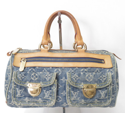 Authentic LOUIS VUITTON Denim Neo Speedy Hand Bag F#50065