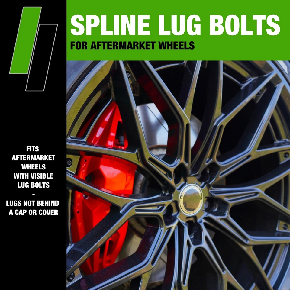 Black Lug Bolts | 2014-2023 Jeep Cherokee | Aftermarket Wheels - Image 2 of 4