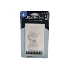 Hampton Bay LED Color Changing Plug Lights Duplex Wall Plate 6 Modes Tamper Resi