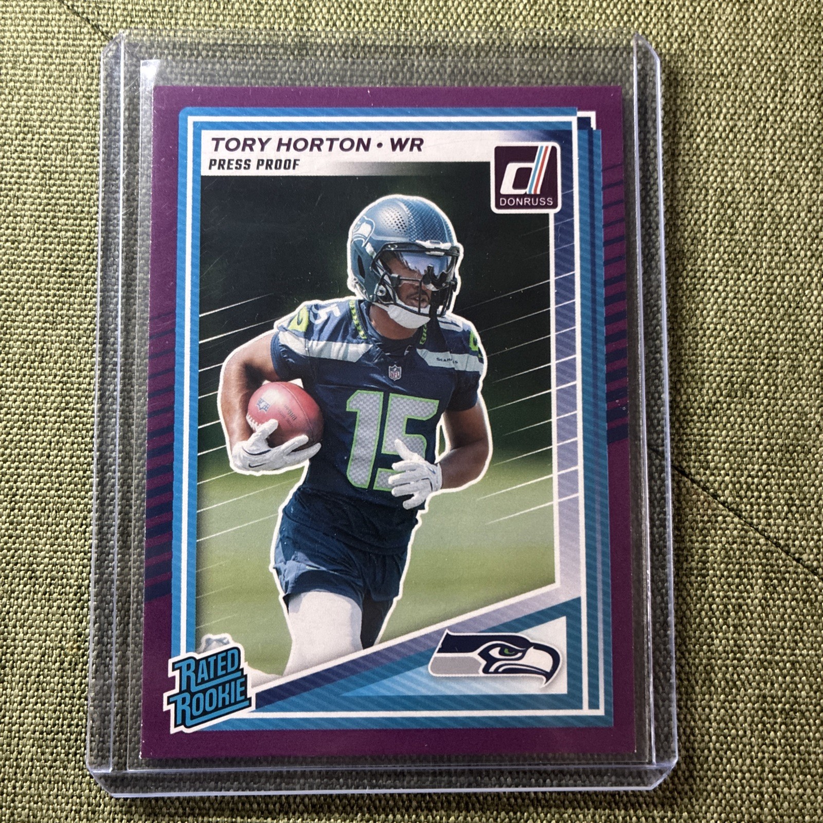 2025 Panini Donruss - Rated Rookie Tory Horton #388 Purple Press Proof (RC)