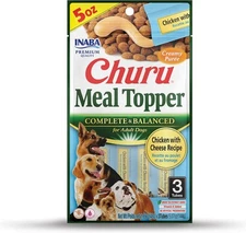 INABA Churu Meal Topper for Dogs, Complete & Balanced, 1 Count (Pack of 3) 