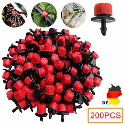 200x Sprinkler System 360° Micro Drip Sprühdüse Garten Bewässerung Sprinkler