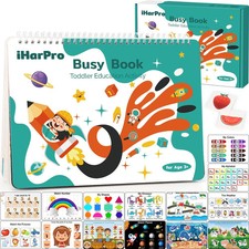 Montessori Busy Book for Toddlers Ages 3 to 6 Sensory Toy Fine Motor Skills Gift