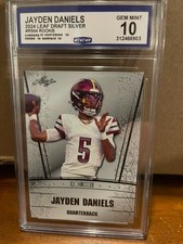2024 Leaf Draft Silver Jayden Daniels RC RS-04 CCG 10 Gem Mint Rookie Commanders