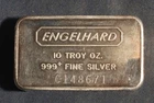 ENGELHARD 10 OZ .999+ FINE SILVER BAR S/N=C148671  LOT 251117