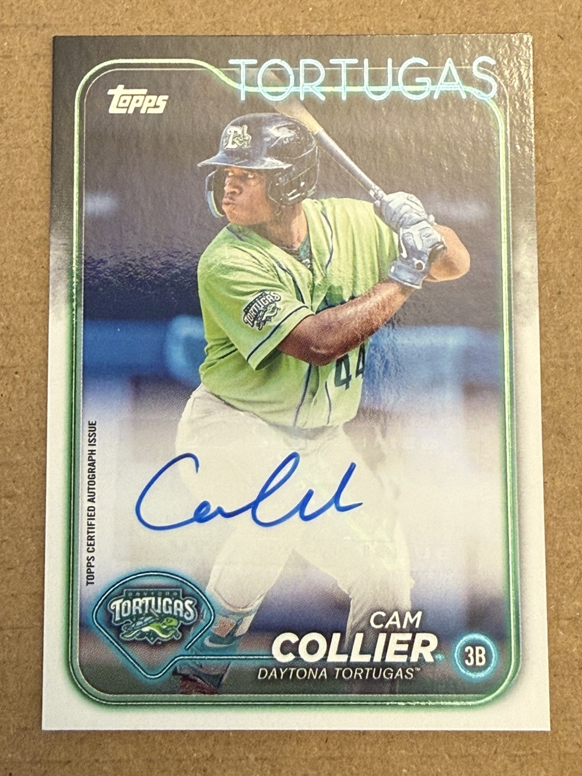 CAM COLLIER 2024 TOPPS PRO DEBUT AUTOGRAPH BASEBALL TORTUGAS AUTO PD-115 REDS