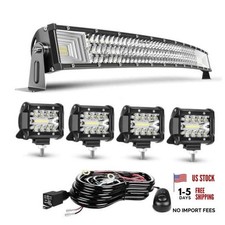 LED Light Bar Kits - 32IN Curved 405W Spot 32IN-405w Curved 4x60w Pods Wiring