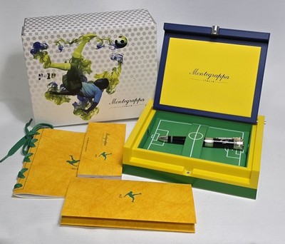 Montegrappa Pele Icons P10 Silver Ballpoint Pen Limited Edition MSRP $2,900.00