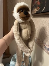 21  Toys R Us Animal Alley Hanging Monkey Beige Tan Plush Long Arms Legs