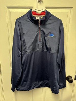 PUMA Folds Of Honor Jacket Men s  Size L Quarter Zip Navy Blue USA
