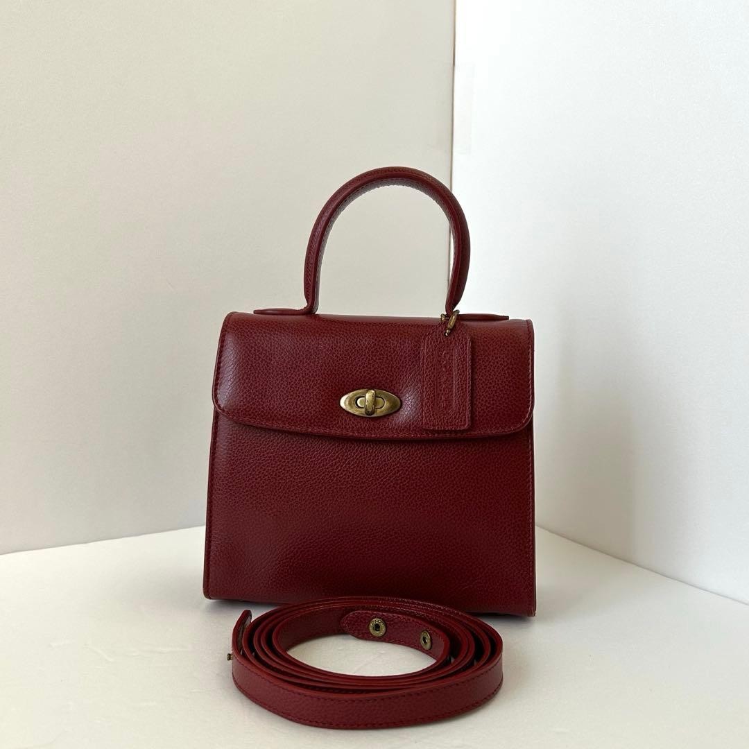 Vintage Coach 4413 2-way Shoulder Bag Gracie Bag Turnlock Leather 