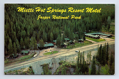 Canada Postcard, Miette Hot Springs Resort Motel, Jasper National Park, Alberta