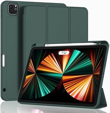 Case for iPad Pro 12.9 Inch 2022/2021 with Pencil Holder, Smart Case, Auto Wake
