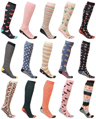 5 Pairs Of Ladies Welly Boot Socks Long Design Womens Wellington Socks Size 4-8