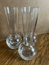 Lot Of 3 Never Used NOSEGAY Hand Blown Glass Vases 5 1/2 Inches 