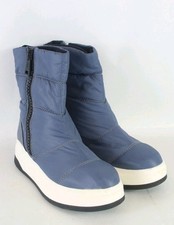 JUICY COUTURE 'Donatella' Blue Platform Snow Boots Moon Boots Puffer UK6 - MRN