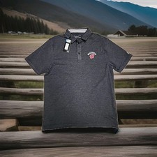 Wisconsin Badgers Logo Gray Lightweight Under Armour Polo Shirt Mens Large