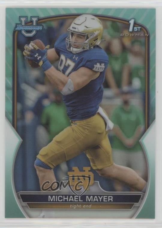 2022 Bowman U Chrome Aqua Refractor 118/299 Michael Mayer #41 1by6