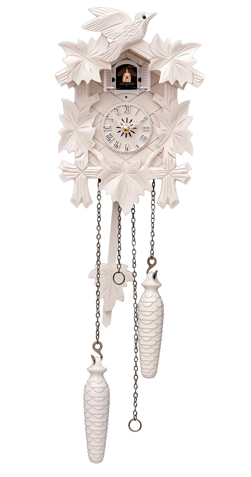 5-Leaf Quartz Cuckoo Clock with Bird Movement EN 522/23 Q
