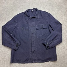 Französische Jacke Erwachsene mittelblau Vintage Arbeitskleidung Fischgrätmuster Hausarbeit Sanfor Herren