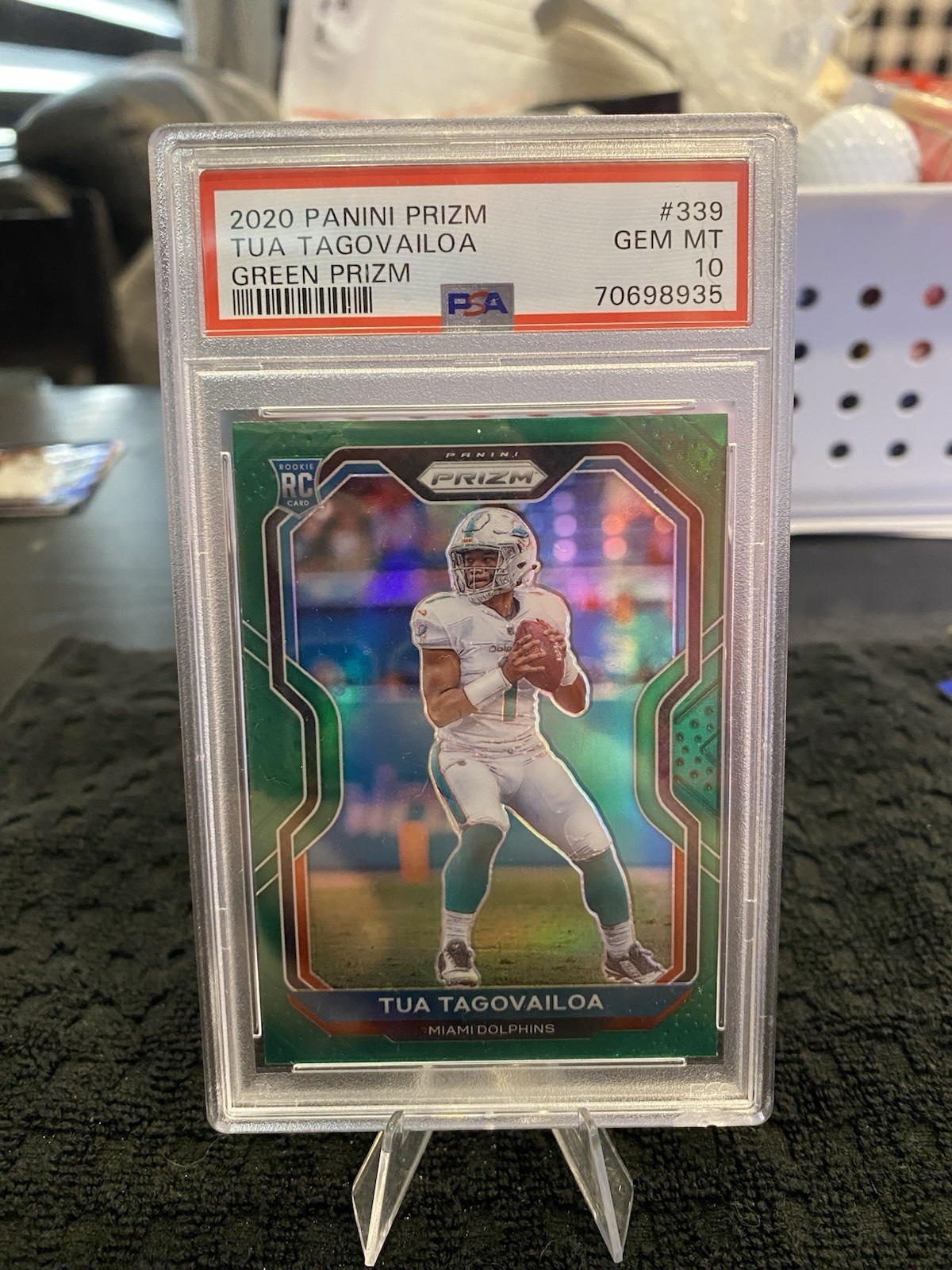 2020 Panini Prizm - Rookie Tua Tagovailoa #339 Green Prizm (RC)