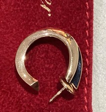 CARTIER hoop earrings, 18ct yellow gold with black accent recent valuation heavy