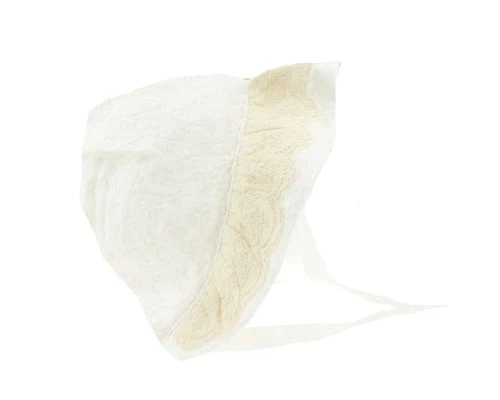 Baby Girls Cotton Gingham Sun Hat Broderie Anglais Trim – Ivory Embroidered Flow