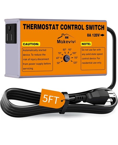 Dachbodenlüfter Thermostat-Steuerung, regelbares Thermostat mit Überlastschutz, ...